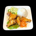 H1. Caramelized Chicken Wings With Rice/Noodle - Cơm/Bún Cánh Gà Chiên Nước Mắm 